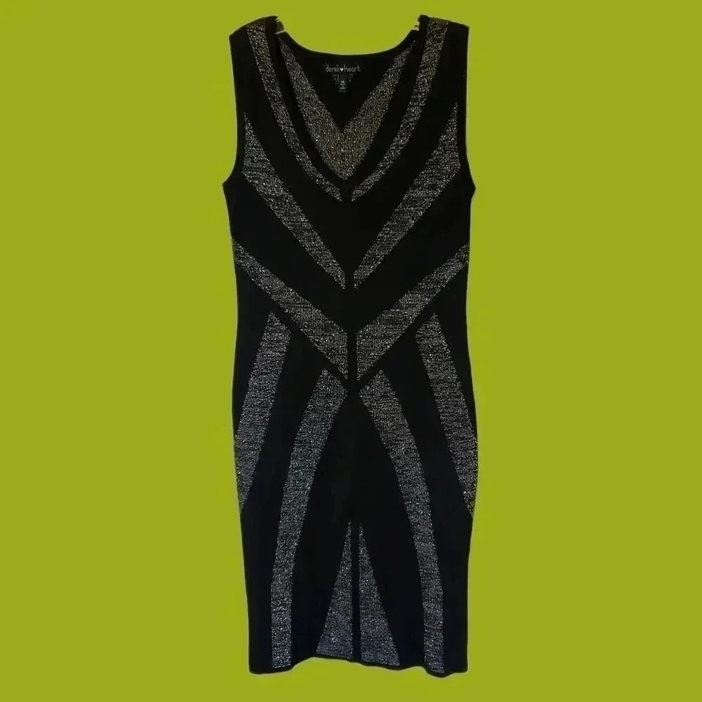 -Derek Heart women dress size M blk/metallic